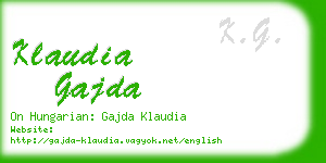 klaudia gajda business card